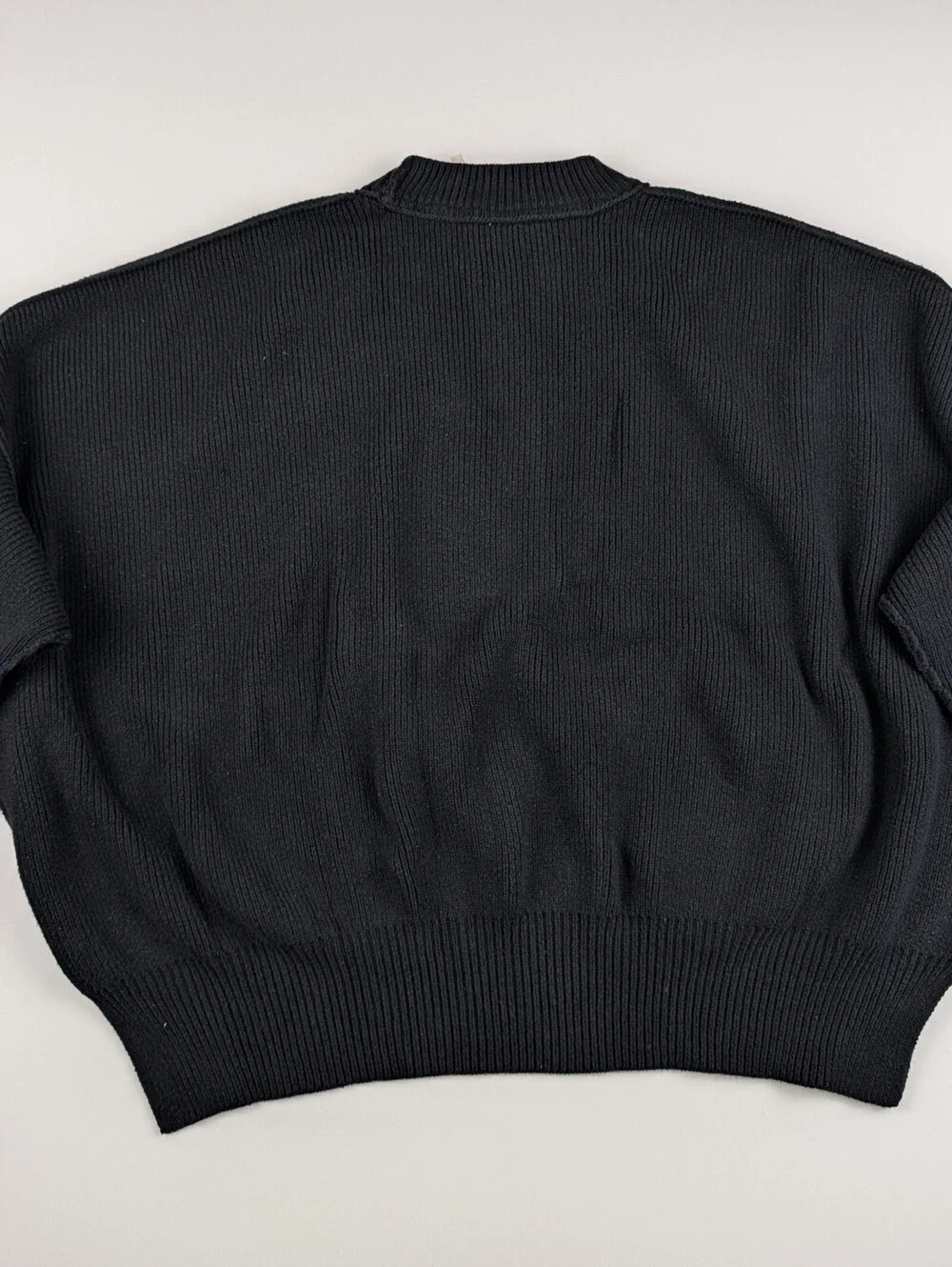 Free People Chunky Knit Sweater XS Charcoal Whimsigoth Grungecore Boho Oversized